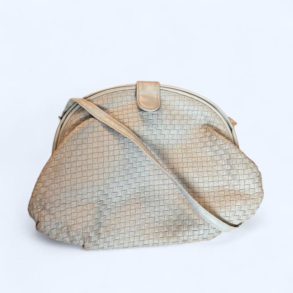 Vintage Mark Lifey Women's Woven Leather Crossbody Bag